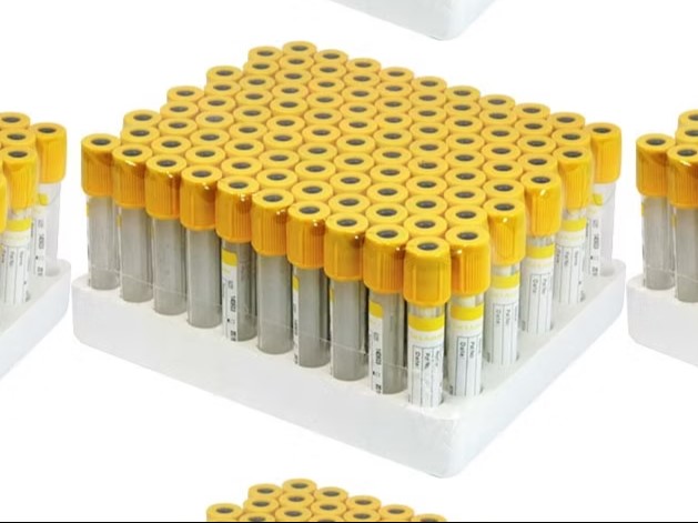 Vacuum Blood Collection Serum Separator Tube 5 ml with Gel - 13x100/Paper Yellow Cap